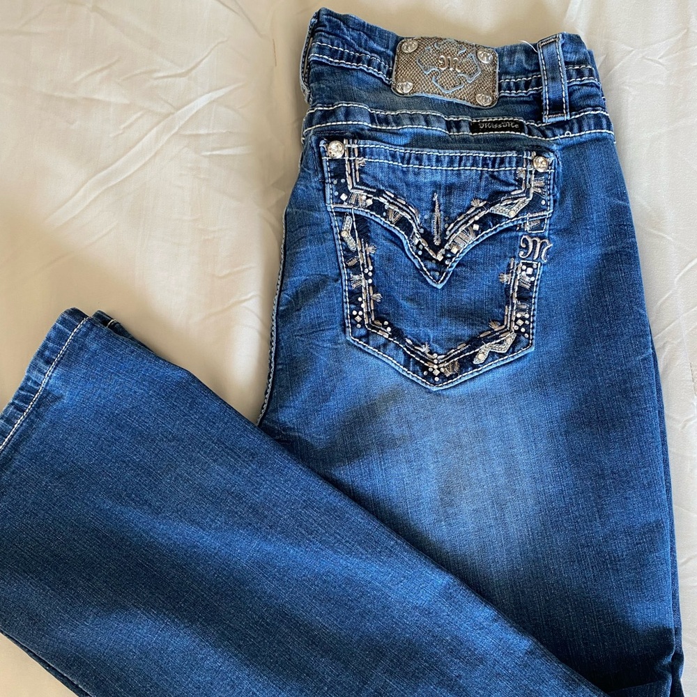 Womens Miss Me Jeans - Mid Rise - Curvy - Boot -Size 34